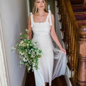 Kiawah White Scalloped Jumpsuit